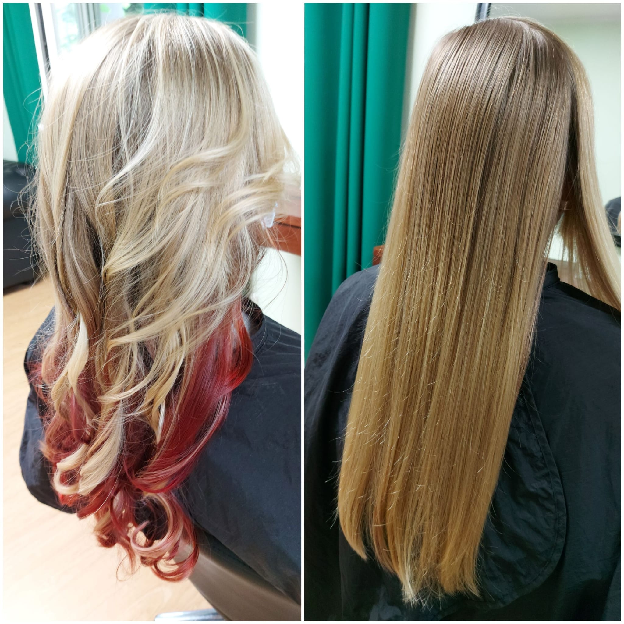 Balayage in red