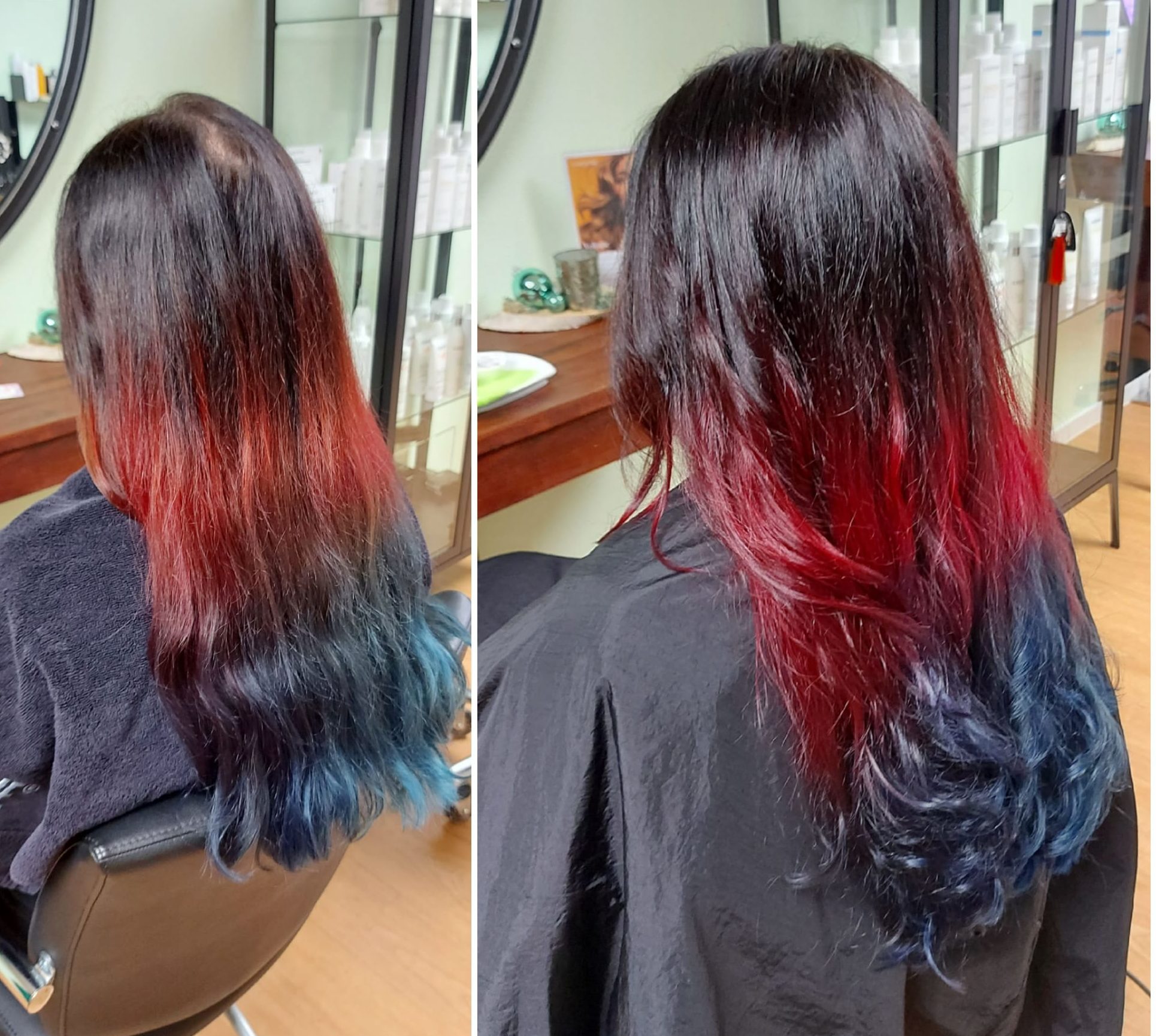 From Dark to red & blue